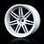 A single white MST 1.9 inch RC drift wheel rim with a multi-spoke design against a black background.