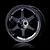 MST 1.9" (+5mm Off-Set) Type-C Silver Black Rims 4Pcs 102031SBK