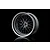 MST 1.9" LM Off-Set Changeable Flat Silver/Silver Black Rims 4Pcs 832102SBK