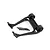 A black Traxxas Sledge wheelie bar assembly with two wheels and a set of mounting screws on a white background.