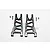 GPM Black Aluminium Front Lower Suspension Arms 2Pcs MAG055-BK