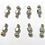 A set of eight silver-coloured metal ball studs for RC vehicles arranged in two rows of four on a white background.