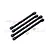 Four black aluminium RC suspension linkages from GPM Racing with silver metal pivot balls and two small washers.
