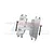 Silver GPM Racing aluminium chassis skid plate with two mounting screws against a white background.