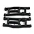 A pair of black RPM rear lower suspension arms for Team Associated RC vehicles on a white background.