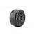 Jetko 1/8 Buster Ultra Soft Belted Tyres on Black Radia Rims - Glued Wheels 2Pcs JKO1101RBUSGB