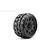 Jetko 3.6" Tomahawk SGT Medium Soft Belted Tyres on Black Claw Rims - Glued Wheels 2Pcs JKO1601CBMSGBB3