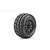 Jetko 3.6" Tomahawk MT Medium Soft Belted Tyres on (1/2" Off Set) Black Claw Rims - Glued Wheels 2Pcs JKO1801CBMSGBB2