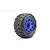 Jetko 3.6" King Cobra MT Medium Soft Belted Tyres on Metal Blue Claw Rims - Glued Wheels 2Pcs JKO1802CLMSGBB1