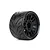 Jetko 4.0" Black Phoenix SMT Medium Soft Belted Tyres on (1/2" Off Set) Black Claw Rims - Glued Wheels 2Pcs JKO1901CBMSGBB2