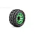 Jetko 2.8" Tomahawk ST Medium Soft Tyres on Metal Green Claw Rims - Glued Wheels 2Pcs JKO2701CGMSGNB1