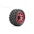 A single Jetko 2.8 inch King Cobra ST tyre mounted on a red metal Claw rim against a white background.