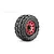 Jetko 2.8" Tomahawk MT Medium Soft Tyres on Metal Red Claw Rims - Glued Wheels 2Pcs JKO2801CRMSGNB1