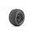 Jetko 2.8" Rockform MT Medium Soft Tyres on Black Claw Rims - Glued Wheels 2Pcs JKO2803CBMSGNB3