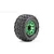 Jetko 2.8" Rockform MT Medium Soft Tyres on Metal Green Claw Rims - Glued Wheels 2Pcs JKO2803CGMSGNB1