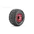 Jetko 2.8" Rockform MT Medium Soft Tyres on Metal Red Claw Rims - Glued Wheels 2Pcs JKO2803CRMSGNB1