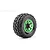 Jetko 2.9" Tomahawk SC Medium Soft Tyres on Metal Green Claw Rims - Glued Wheels 2Pcs JKO3101CGMSGNB1