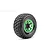 Jetko 2.9" Rockform SC Medium Soft Tyres on Metal Green Claw Rims - Glued Wheels 2Pcs JKO3103CGMSGNB1