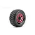 A single Jetko Rockform SC RC short course tyre mounted on a red metal Claw rim against a white background.