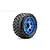 Jetko 5.3" King Cobra XMT Medium Soft Belted Tyres on Metal Blue Claw Rims - Glued Wheels 2Pcs JKO5802CLMSGBB2