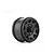 A single black Jetko 2.8-inch RC monster truck rim viewed from a three-quarter angle against a white background.