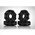 Two black Jetko 17mm narrow wheel connectors for RC cars, shown from front and side angles against a white background.
