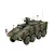 A 1/35 scale plastic model of a German GTK Boxer GTFz armoured vehicle, painted in a green, brown, and black camouflage pattern.
