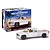 A Revell 1/25 scale 1999 Chevy Silverado Street Pickup plastic model kit box and a fully assembled white model truck.