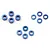 XRAY Blue Aluminium 1.0MM 2.0MM 3.0MM Shims 303121
