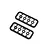 XRAY Composite 3x3x6x1mm/1x3x6x2mm Shims Set 303129