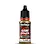 A bottle of Vallejo Game Color Polished Gold metallic acrylic paint, 18ml, featuring a black dropper cap and a label with product details.