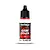 A bottle of Vallejo Game Color Ink White acrylic paint, 18ml, featuring a black dropper cap and a label with red and black branding.