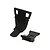 Two black ARRMA skid plates for RC vehicles shown from a high angle against a white background.