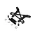 Losi Black Aluminium Rear Shock Tower LOS354005