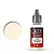 A 17ml bottle of Vallejo Game Color Off White acrylic paint with a grey dropper cap, shown next to a circular swatch of the off-white paint color.