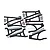 GPM Black Aluminium Complete Suspension Arm Set ER24567-BK