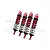 GPM Red Aluminium Front & Rear Shock Set 4Pcs SLE128143-R-BK