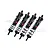 GPM Black Aluminium Front & Rear Piggyback Shock Set 4Pcs SLE128143/LA-BK-BK