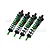 GPM Green Aluminium Front & Rear Piggyback Shock Set 4Pcs SLE128143/LA-G-BK