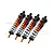 GPM Orange Aluminium Front & Rear Piggyback Shock Set 4Pcs SLE128143/LA-OR-BK