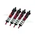 GPM Red Aluminium Front & Rear Piggyback Shock Set 4Pcs SLE128143/LA-R-BK