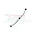 A silver GPM Racing aluminium steering link rod for RC cars, featuring a 7075 alloy marking and rubber bushings at the ends.