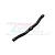 A black aluminium steering link rod for RC cars by GPM Racing, featuring a central bend and metal pivot ball inserts.