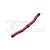 A red anodized aluminium steering link rod for RC cars, featuring GPM Racing branding and 7075 alloy marking, isolated on a white background.