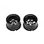 Two black Pandora RC display rims with a deep dish design and five-spoke center, shown from a high angle against a white background.