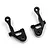 Yeah Racing Black Aluminium Front Upper Suspension Arms 2Pcs w/ 1° Camber KY03-005BK