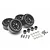 Boom Racing Black Aluminium 1.9" Sandstorm Krait Beadlock Rims w/ 8mm Wideners-4pcs BRW780901BK