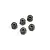 Kyosho Black Steel 4mm Nyloc Nuts 5Pcs 1-N4056FNB