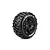 Louise 5.5" X-Mallet Tyres on Black Spoked Rims - Glued Wheels 2Pcs L-T3350B