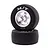 Losi Mickey Thompson Rear Drag Tyres on Chrome Spoked Rims - Glued Wheels 2Pcs LOS41041